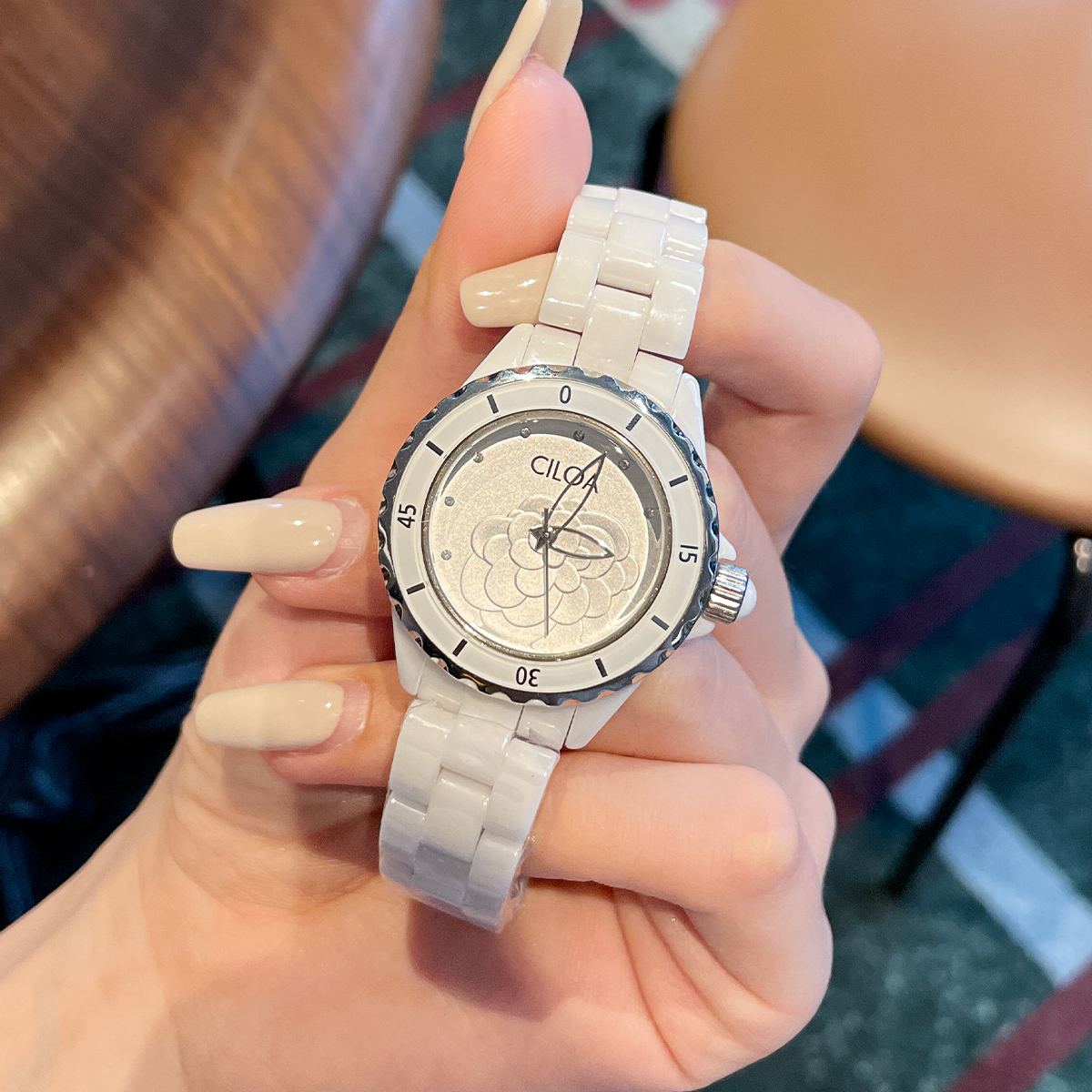 Camellia watch 2025 new women' - Luxury Watch White recension och pris