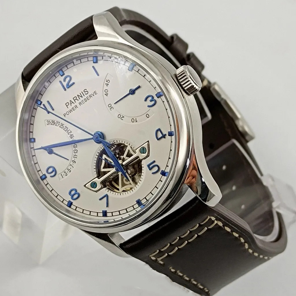 Parnis 43mm Luxury Power Reser - Luxury Watch White recension och pris