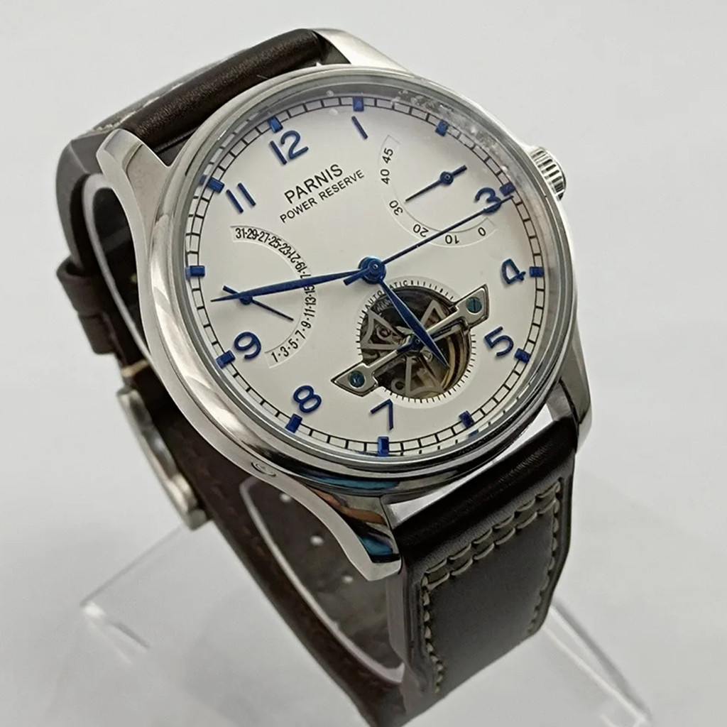 Parnis 43mm Luxury Power Reser - Luxury Watch White recension och pris