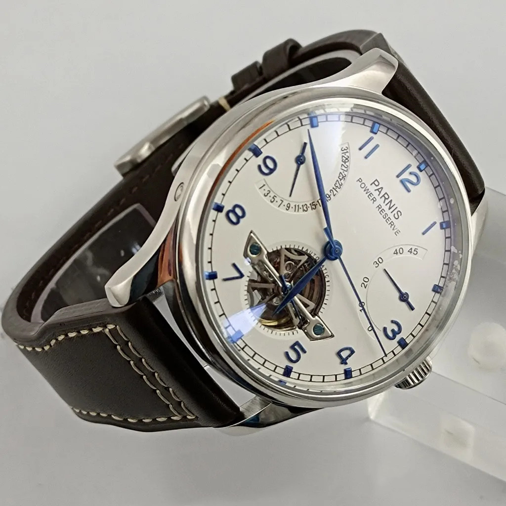 Parnis 43mm Luxury Power Reser - Luxury Watch White recension och pris
