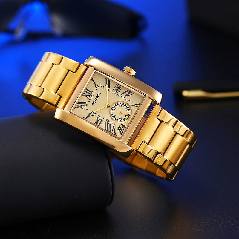 Luxury Men's Watch Men's Gold  - Luxury Watch White recension och pris