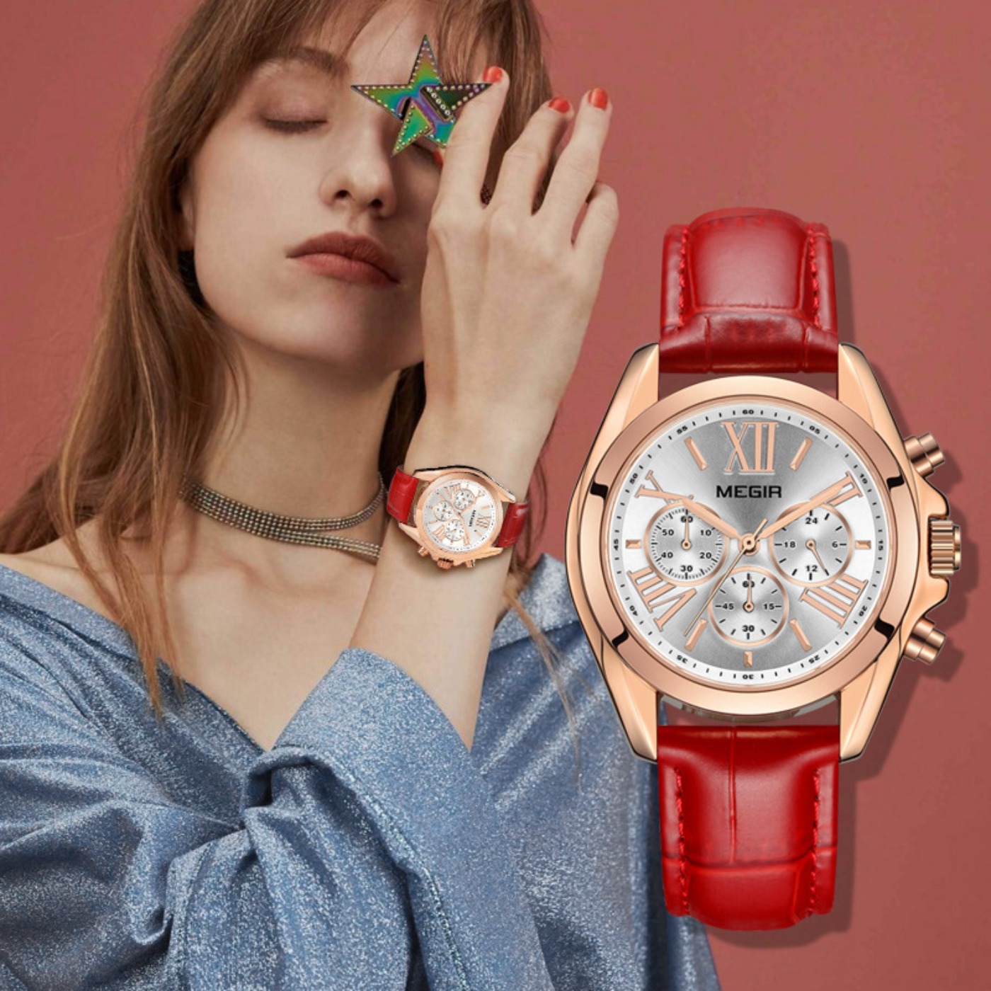 MEGIR New Luxury Leather Watch - Luxury Watch White recension och pris
