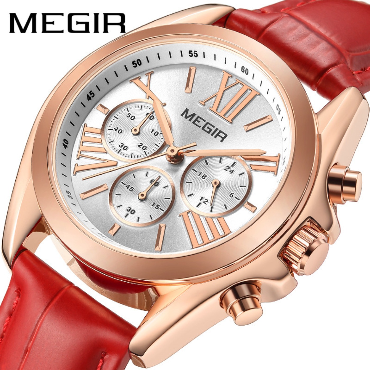 MEGIR New Luxury Leather Watch - Luxury Watch White recension och pris