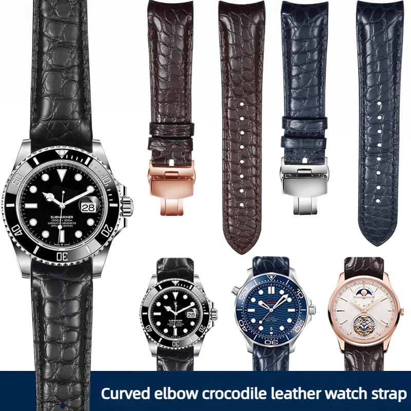 20mm 22mm Curved Crocodile Ski - Luxury Watch Jaeger Lecoultre recension och pris